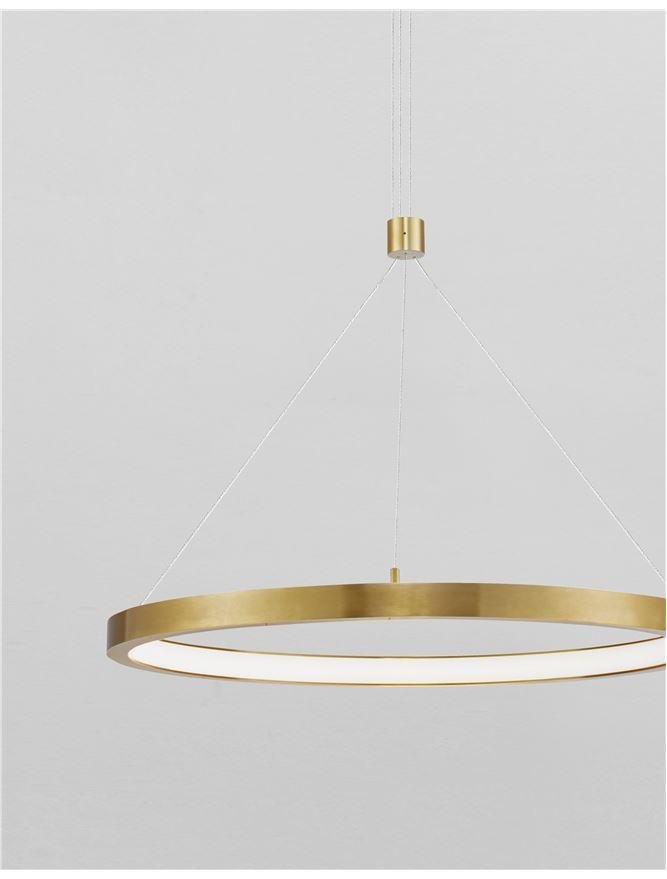 NV 9172835 Závěsné svítidlo EMPATIA zlatý mosazný hliník a akryl LED 35W 230V 3000K IP20 stmívatelné - NOVA LUCE