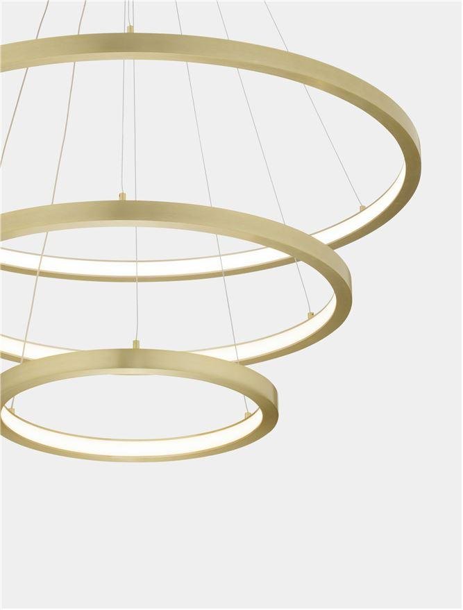 NV 9172869 Závěsné svítidlo EMPATIA LED 108W 3000K mosaz 807+600+395x2000mm stmívatelné - NOVA LUCE (obrázek 3)