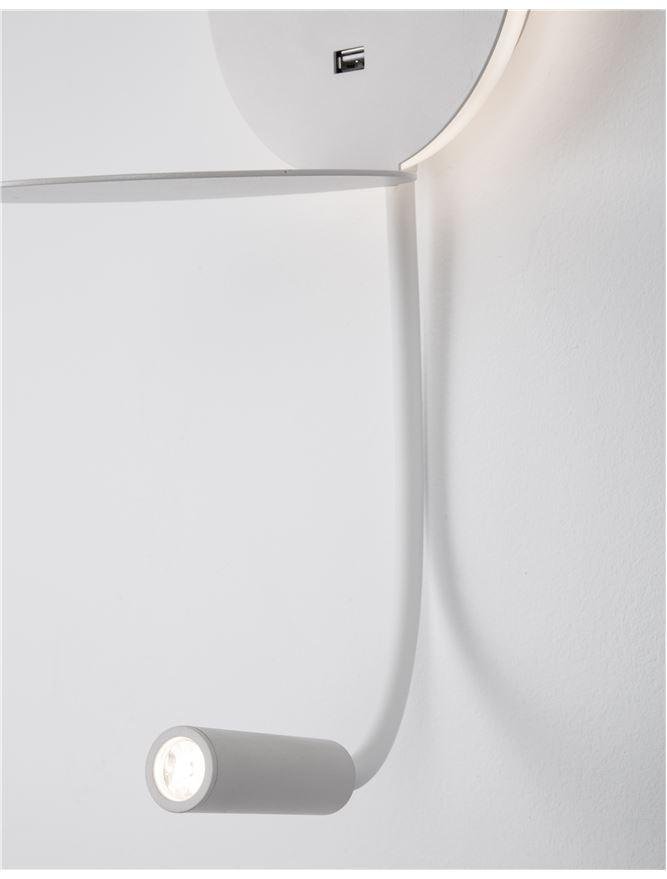 NV 9173281 Bodové svítidlo ECLIP bílý hliník nastavitelné vypínač na těle USB nabíjení LED Samsung 230V 3000K osvětlení 6W čtecí lampička 3W IP20 - NOVA LUCE (obrázek 5)