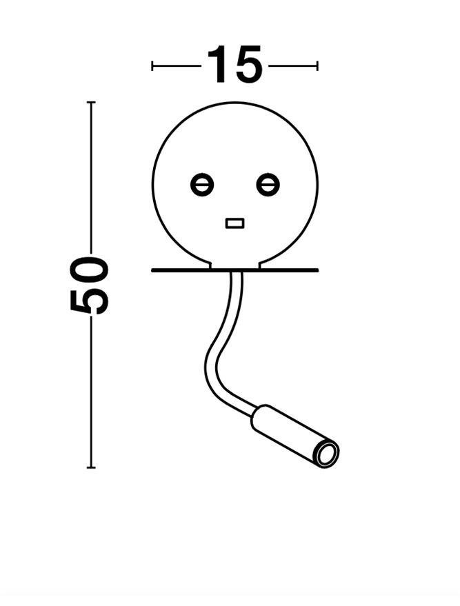 NV 9173281 Bodové svítidlo ECLIP bílý hliník nastavitelné vypínač na těle USB nabíjení LED Samsung 230V 3000K osvětlení 6W čtecí lampička 3W IP20 - NOVA LUCE (obrázek 6)