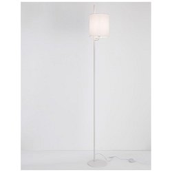 Obrázek pro produkt Stojací lampa YAMA bílé stínidlo a bílý hliník vypínač na těle E27 1x12W 230V IP20 bez žárovky - NOVA LUCE