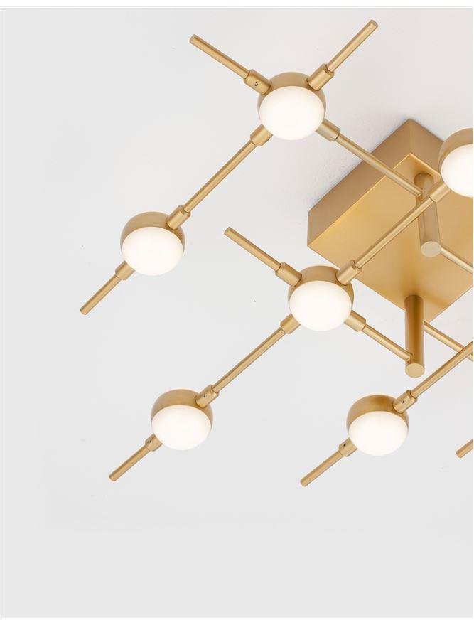Levně NV 9180610 Stropní svítidlo ATOMO zlatý kov a akryl LED 10 x 2.4W 230V 3000K IP20 stmívatelné - NOVA LUCE