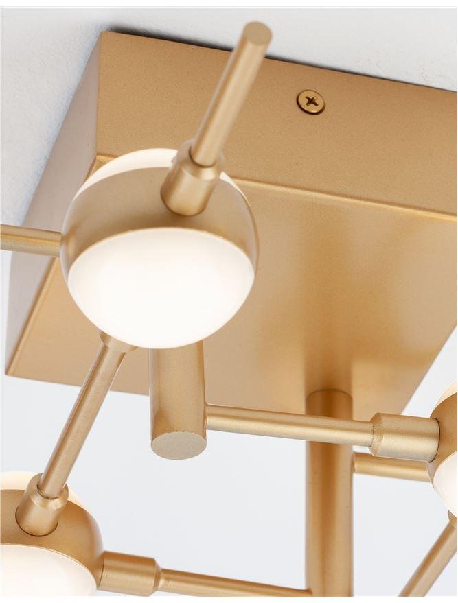 NV 9180610 Stropní svítidlo ATOMO zlatý kov a akryl LED 10 x 2.4W 230V 3000K IP20 stmívatelné - NOVA LUCE (obrázek 5)