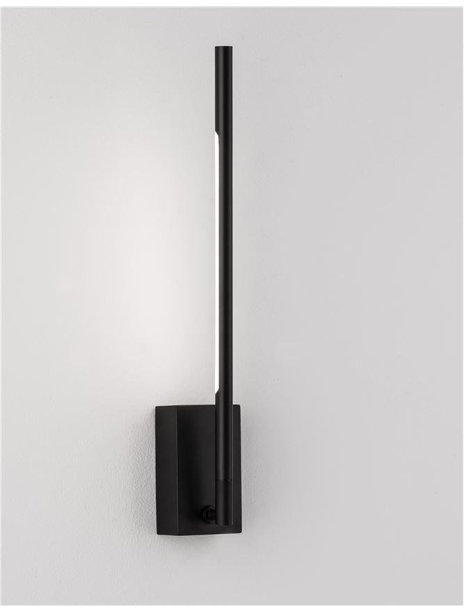 NV 9180712 Nástěnné svítidlo RACCIO černý kov a akryl LED 4.6W 230V 3000K IP20 - NOVA LUCE