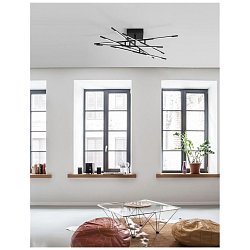 Obrázek pro produkt Stropní svítidlo RACCIO černý kov a akryl LED 48W 230V 3000K IP20 stmívatelné - NOVA LUCE