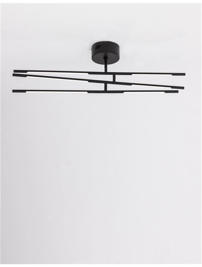 NV 9180761 Stropní svítidlo RACCIO černý kov a akryl LED 30W 230V 3000K IP20 stmívatelné - NOVA LUCE