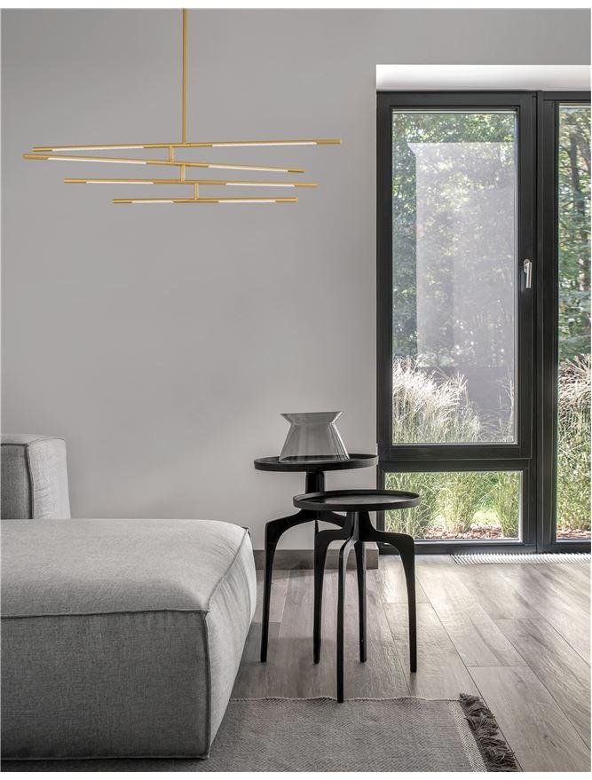 NV 9180781 Závěsné svítidlo RACCIO zlatý kov a akryl LED 40W 230V 3000K IP20 stmívatelné - NOVA LUCE