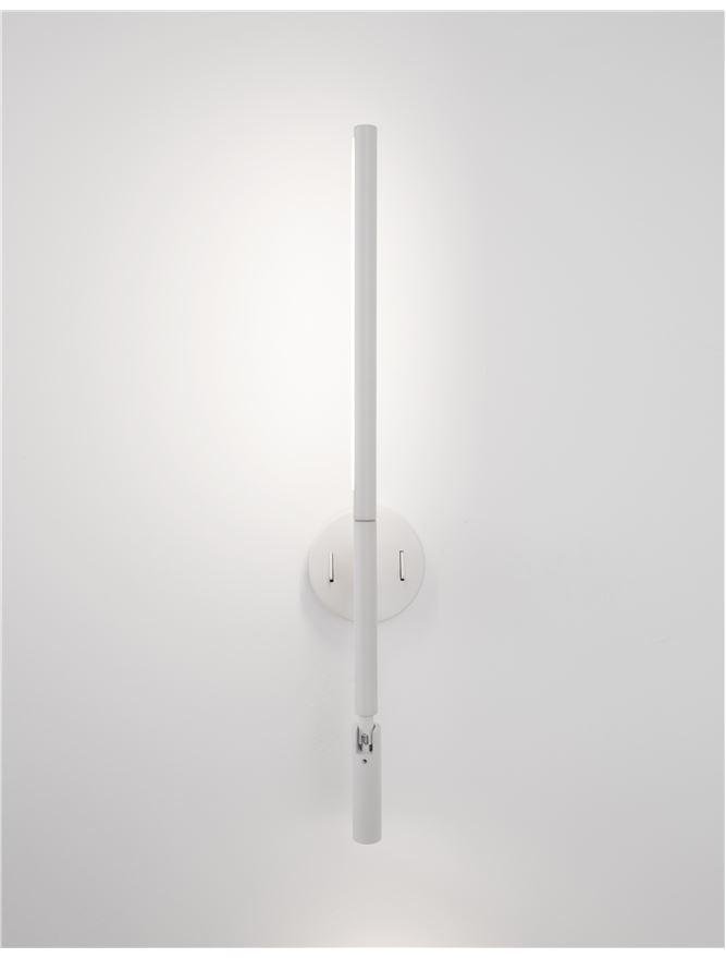 NV 9182811 Nástěnné svítidlo HANDY bílý hliník a akryl nastavitelné/rotační - vypínač na těle LED Samsung 230V 3000K osvětlení 6W čtecí lampička 3W IP20 - NOVA LUCE