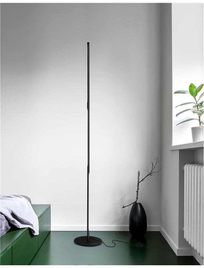 NV 9183251 Stojací lampa HANDY černý hliník a akryl rotační - vypínač na těle LED Samsung 25W 230V 3000K IP20 - NOVA LUCE
