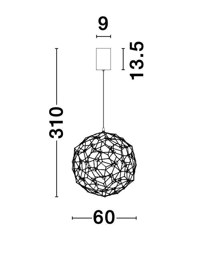 NV 9186001 Závěsné svítidlo SOLE zlatý kov LED 21.6W 230V 3000K IP20 - NOVA LUCE (obrázek 9)
