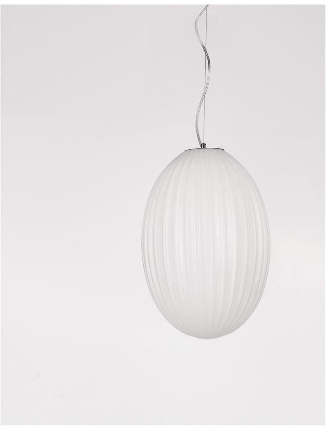 NV 9190033 Závěsné svítidlo HECTOR chromovaný kov opálové sklo E27 1x12W 230V IP20 bez žárovky - NOVA LUCE