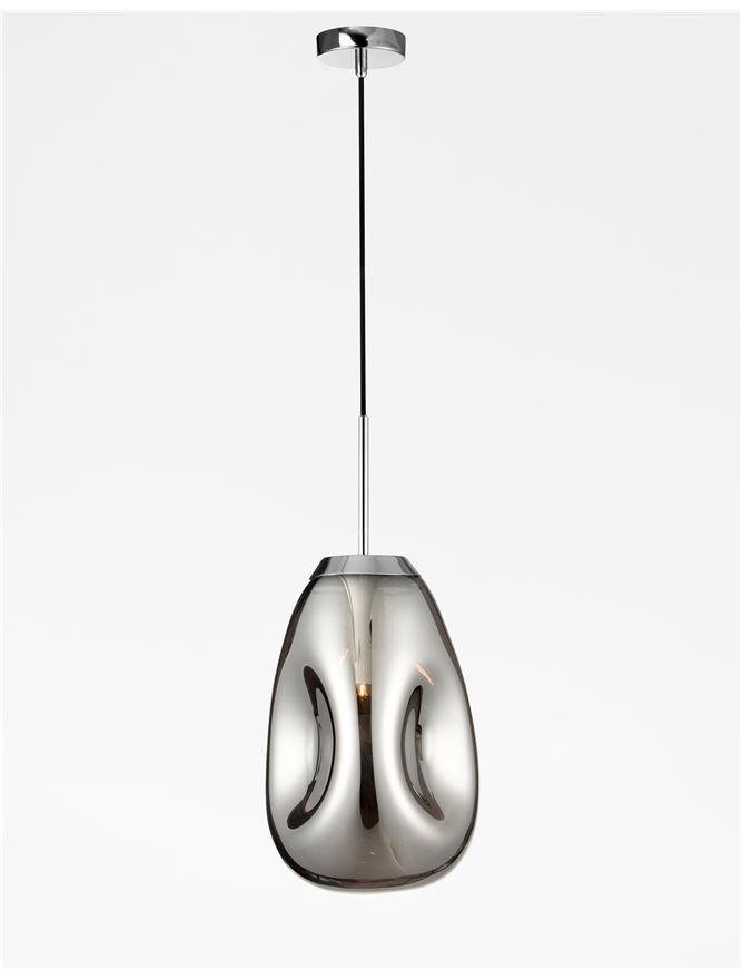 NV 9190392 Závěsné svítidlo LAVA chromovaný kov ručně vyrobené chromové sklo E27 1x12W 230V IP20 bez žárovky - NOVA LUCE (obrázek 3)