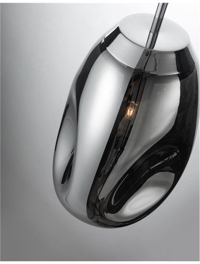 NV 9190392 Závěsné svítidlo LAVA chromovaný kov ručně vyrobené chromové sklo E27 1x12W 230V IP20 bez žárovky - NOVA LUCE (obrázek 5)