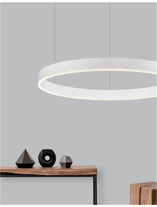 NV 9190748 Závěsné svítidlo MOTIF bílý hliník a akryl LED 48W 230V 3000K IP20 stmívatelné - NOVA LUCE