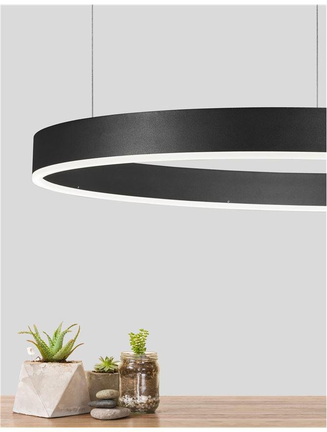 Levně NV 9190848 Závěsné svítidlo MOTIF černý hliník a akryl LED 48W 230V 3000K IP20 stmívatelné - NOVA LUCE