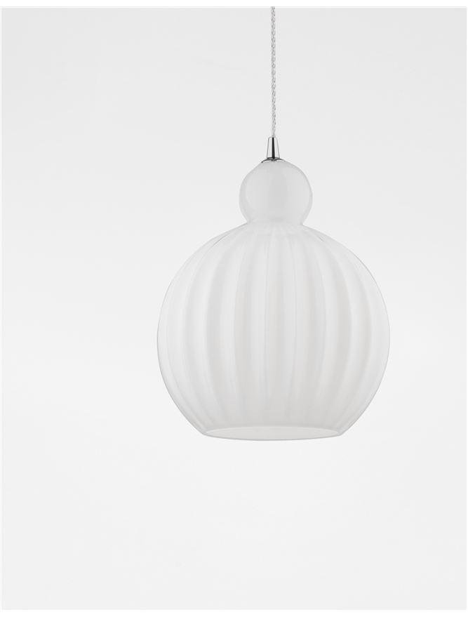 NV 9190883 Závěsné svítidlo ODELL chromovaný hliník opálové sklo E27 1x12W 230V IP20 bez žárovky - NOVA LUCE