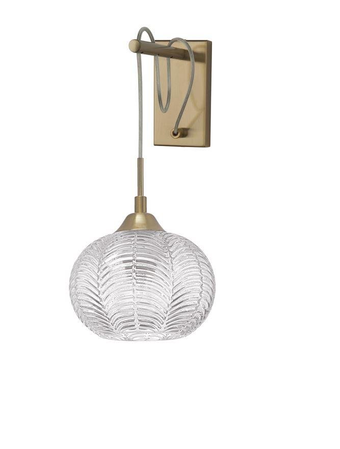 NV 9191545 Nástěnné svítidlo VARIO čiré sklo a saténový zlatý kov E27 1x12W 230V IP20 bez žárovky - NOVA LUCE (obrázek 2)