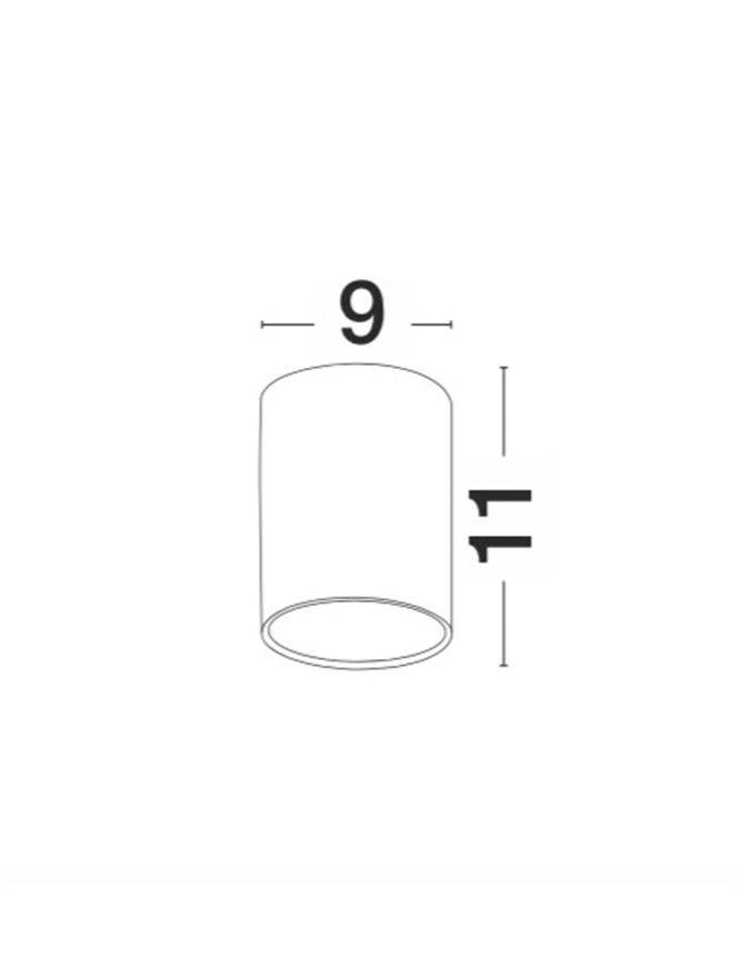 NV 9200612 Venkovní stropní svítidlo CECI bílý hliník skleněný difuzor Osram LED 6W 3000K 100-240V 76st. IP65 - NOVA LUCE (obrázek 3)