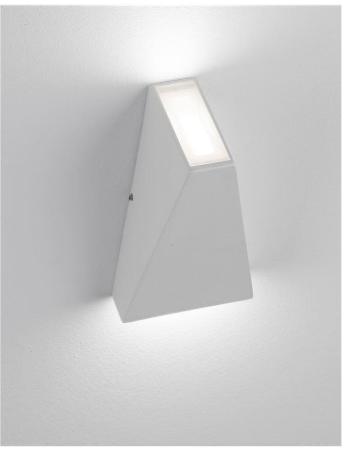 NV 9202261 Venkovní nástěnné svítidlo MILEY bílý hliník a sklo LED 7W 3000K 200-240V IP54 světlo nahoru a dolů - NOVA LUCE