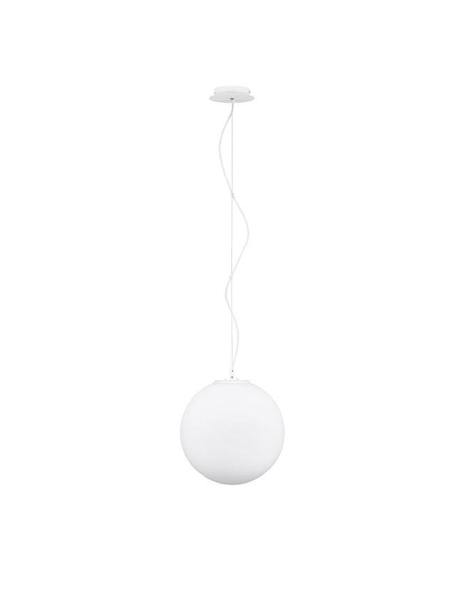 NV 920421 Závěsné svítidlo NEVOSO opálové sklo a bílý kov E27 1x12W 230V IP20 bez žárovky - NOVA LUCE