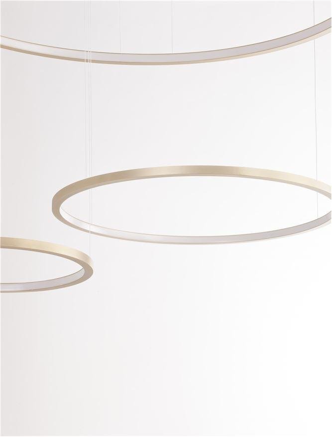 NV 9210314 Závěsné svítidlo PURPLE zlatá nerez ocel a silikon LED 84W stmívatelné - NOVA LUCE
