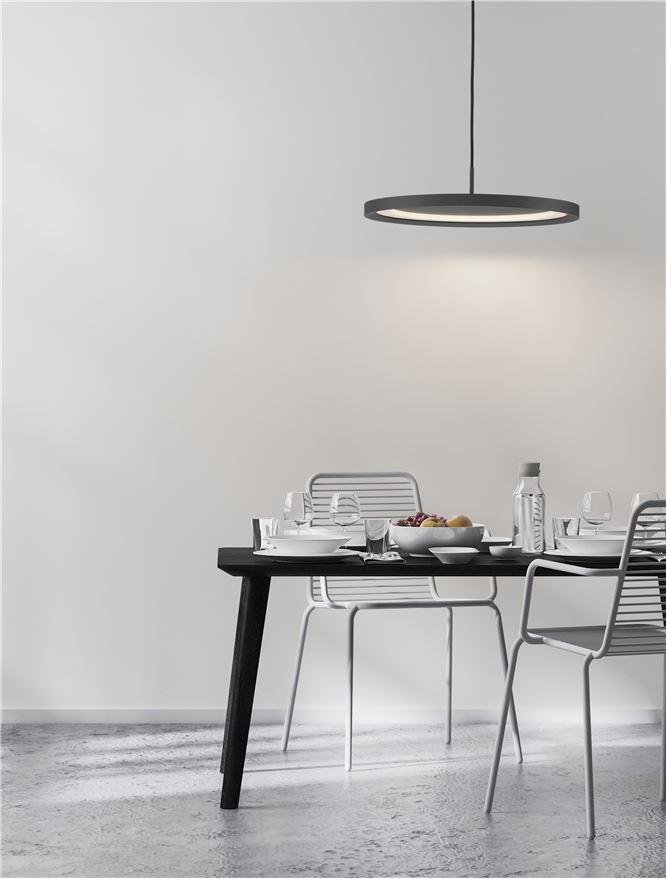 NV 9212909 Závěsné svítidlo ANDROMEDA černá ocel a akryl D40mm LED 30W stmívatelné - NOVA LUCE