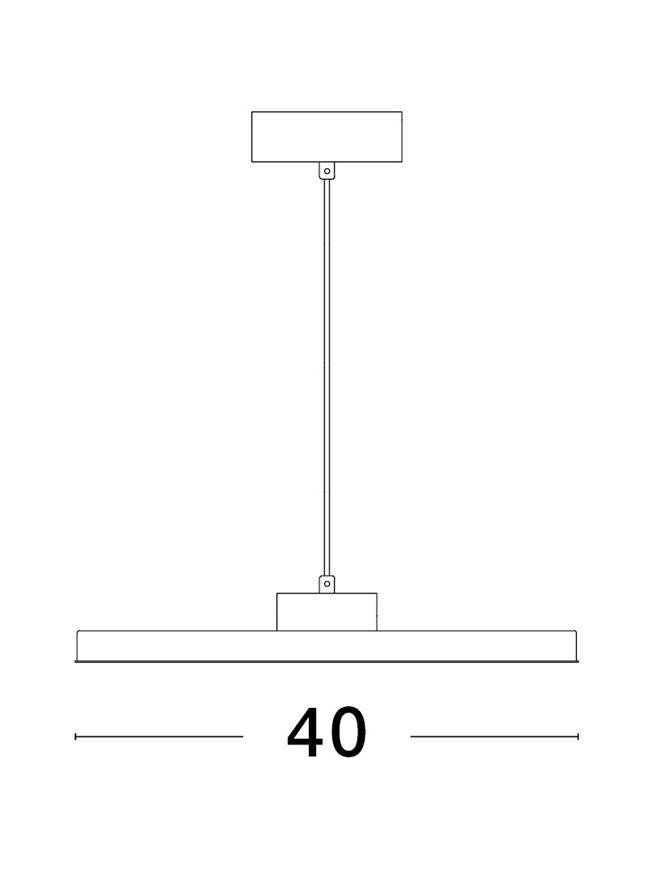 NV 9212910 Závěsné svítidlo ANDROMEDA bílá ocel a akryl D40mm LED 30W stmívatelné - NOVA LUCE (obrázek 3)