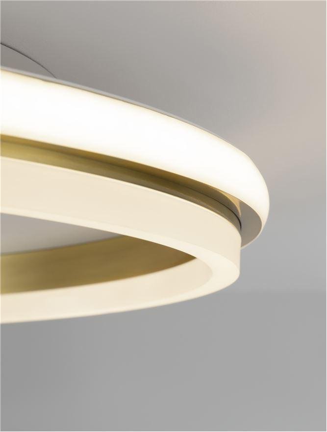 NV 9212911 Stropní svítidlo WILLOW zlatá ocel a akryl D45x6mm LED 40W - NOVA LUCE