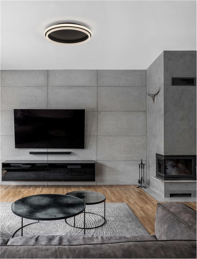 NV 9212912 Stropní svítidlo WILLOW černá ocel a akryl D45x6mm LED 40W - NOVA LUCE