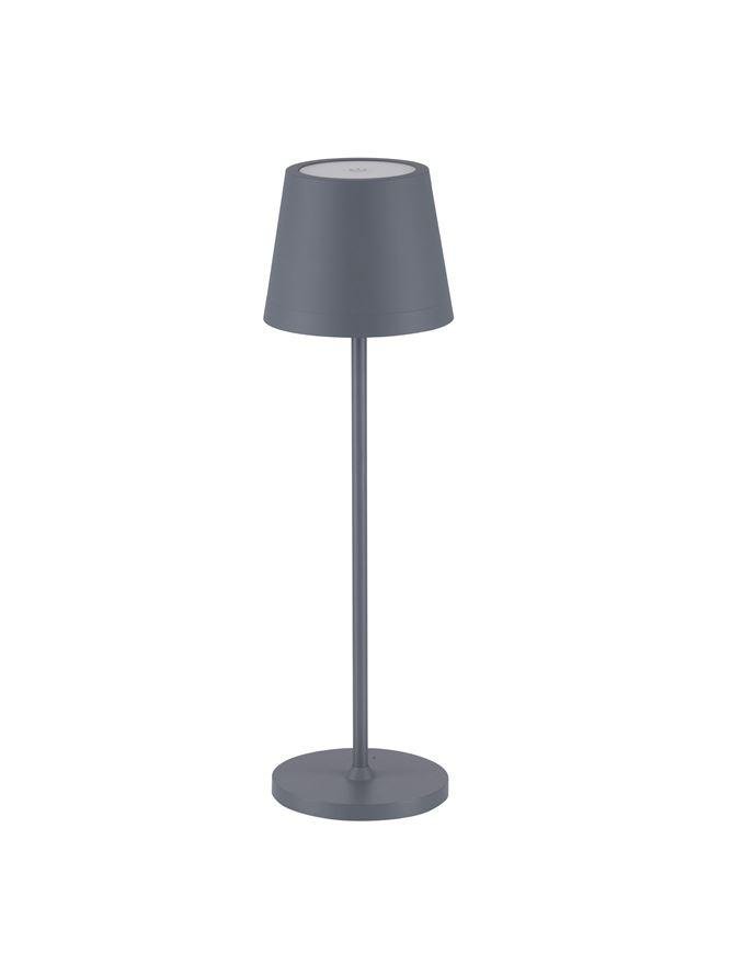 NV 9223404 Venkovní stolní lampa SEINA šedý hliník a akryl LED 2W 2700K 5V DC IP54 vypínač na těle nabíjecí s PG základnou nebo USB C kabelem - NOVA LUCE (obrázek 2)