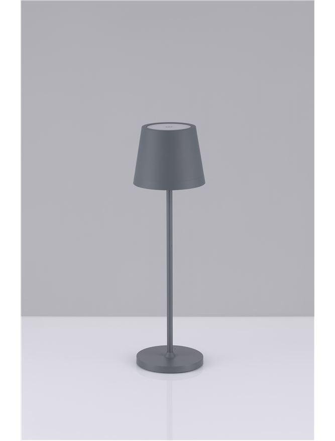 NV 9223404 Venkovní stolní lampa SEINA šedý hliník a akryl LED 2W 2700K 5V DC IP54 vypínač na těle nabíjecí s PG základnou nebo USB C kabelem - NOVA LUCE (obrázek 3)