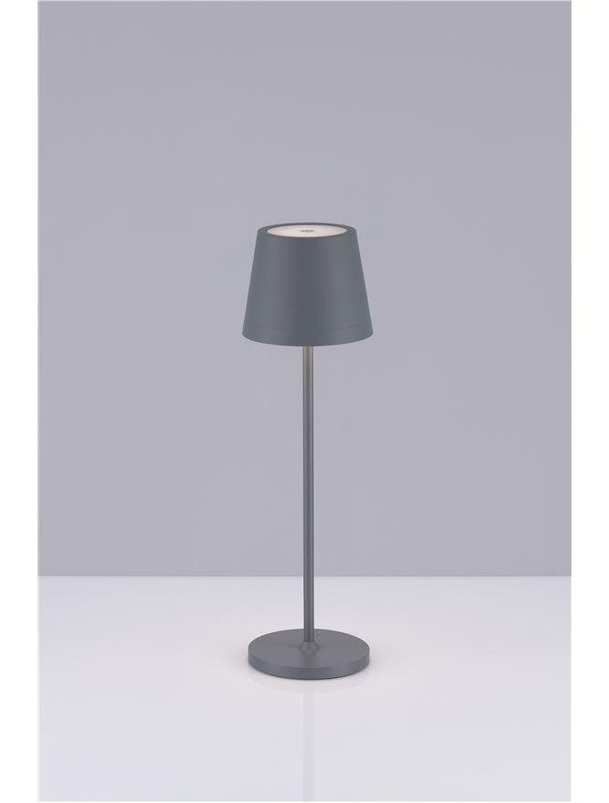 NV 9223404 Venkovní stolní lampa SEINA šedý hliník a akryl LED 2W 2700K 5V DC IP54 vypínač na těle nabíjecí s PG základnou nebo USB C kabelem - NOVA LUCE (obrázek 4)