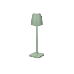 Obrázek pro produkt Venkovní stolní lampa COLT olivově zelený litý hliník a akryl LED 2W 3000K IP54 62st. 5V DC vypínač na těle USB kabel stmívatelné - NOVA LUCE
