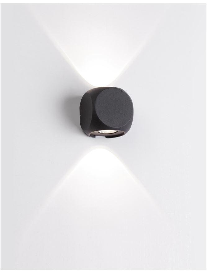 NV 9226216 Venkovní nástěnné svítidlo ZARI černý hliník a sklo Cree LED 2x2W 3000K 100-240V 2x38st. IP54 světlo ve dvou směrech - NOVA LUCE