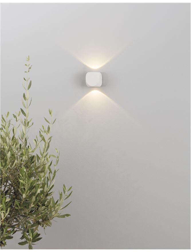 Levně NV 9226217 Venkovní nástěnné svítidlo ZARI bílý hliník a sklo Cree LED 2x2W 3000K 100-240V 2x38st. IP54 světlo ve dvou směrech - NOVA LUCE