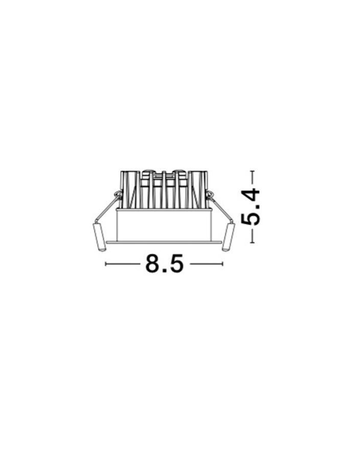 NV 9232119 Zapuštěné svítidlo BLADE bílý hliník LED 12W 3000K 38st. IP65 - NOVA LUCE (obrázek 6)