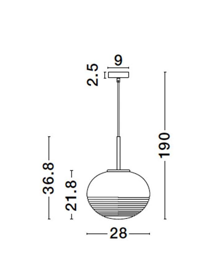 NV 9236750 Závěsné svítidlo MAEVE čiré sklo bílý kabel mosazný zlatý kov E27 1x12W 230V IP20 bez žárovky - NOVA LUCE (obrázek 8)