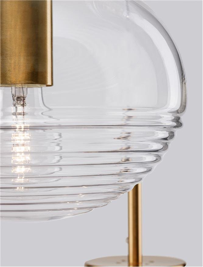NV 9236755 Závěsné svítidlo MAEVE čiré sklo bílý kabel mosazný zlatý kov E27 3x12W 230V IP20 bez žárovky - NOVA LUCE (obrázek 6)