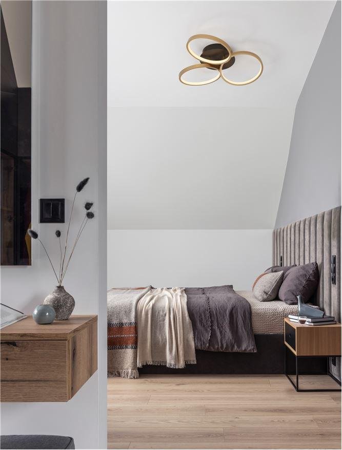 NV 9248112 Stropní svítidlo ELIZE černá a mosazná zlatá ocel, hliník a silikon LED 28W 230V 3000K IP20 stmívatelné - NOVA LUCE