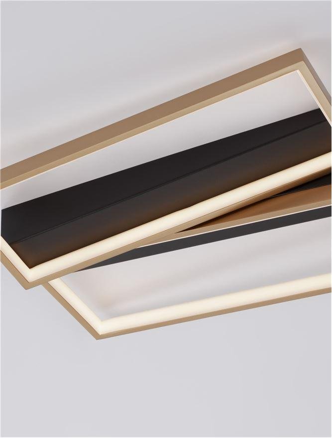 NV 9248113 Stropní svítidlo ELIZE černá a mosazná zlatá ocel, hliník a silikon LED 28W 230V 3000K IP20 stmívatelné - NOVA LUCE (obrázek 5)
