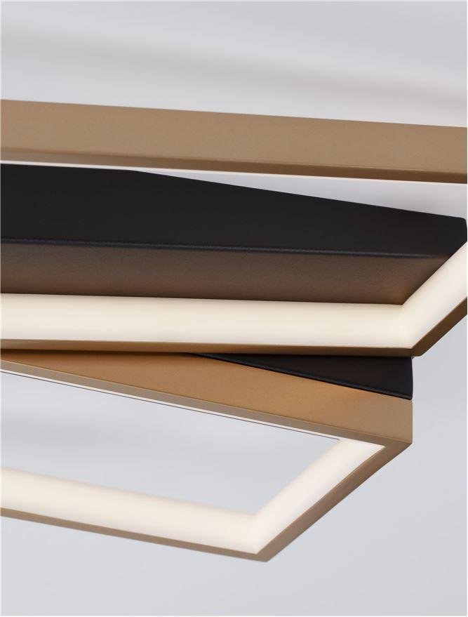 NV 9248113 Stropní svítidlo ELIZE černá a mosazná zlatá ocel, hliník a silikon LED 28W 230V 3000K IP20 stmívatelné - NOVA LUCE (obrázek 7)