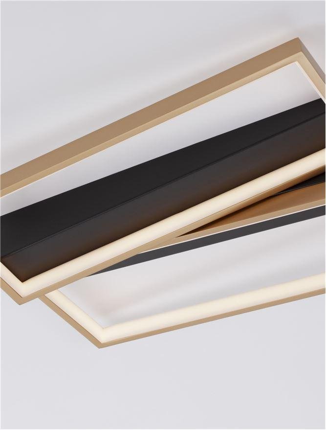 NV 9248113 Stropní svítidlo ELIZE černá a mosazná zlatá ocel, hliník a silikon LED 28W 230V 3000K IP20 stmívatelné - NOVA LUCE (obrázek 10)
