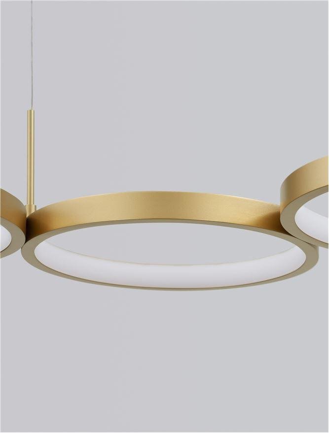 NV 9248118 Závěsné svítidlo MAGNUS mosazný zlatý hliník a akryl LED 41W 230V 3000K IP20 stmívatelné - NOVA LUCE (obrázek 5)