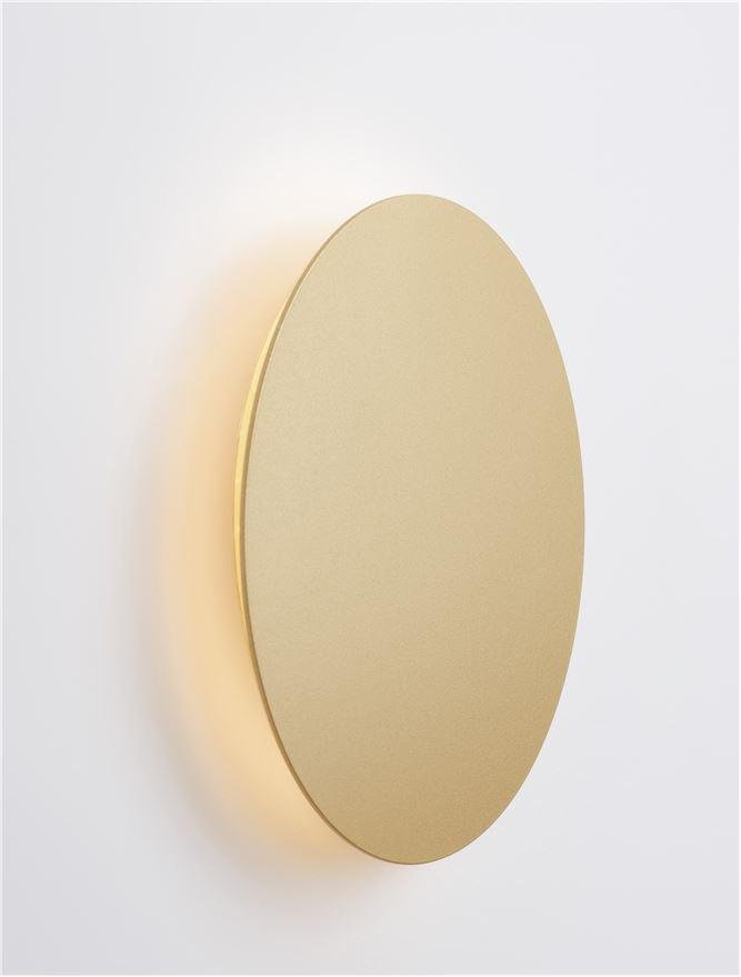 NV 9248156 Nástěnné svítidlo CYRCLE matný zlatý hliník a akryl LED 12W 230V 3000K IP20 - NOVA LUCE