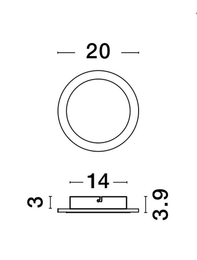 NV 9248160 Nástěnné svítidlo CYRCLE bílý hliník a akryl LED 20.5W 230V 3000K IP20 - NOVA LUCE (obrázek 6)