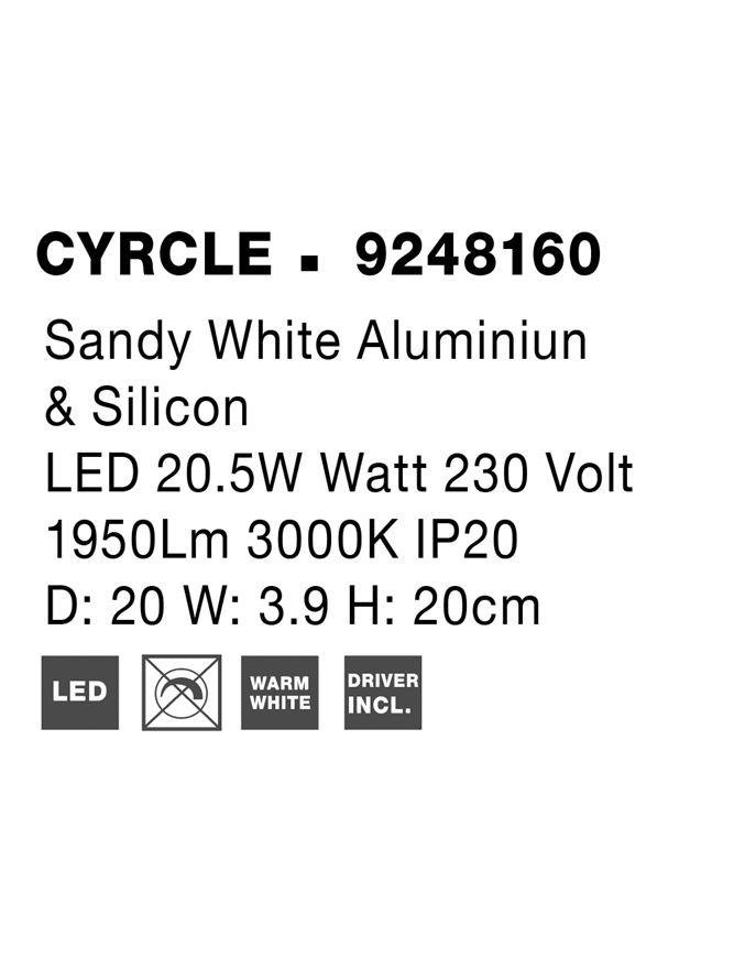 NV 9248160 Nástěnné svítidlo CYRCLE bílý hliník a akryl LED 20.5W 230V 3000K IP20 - NOVA LUCE (obrázek 7)