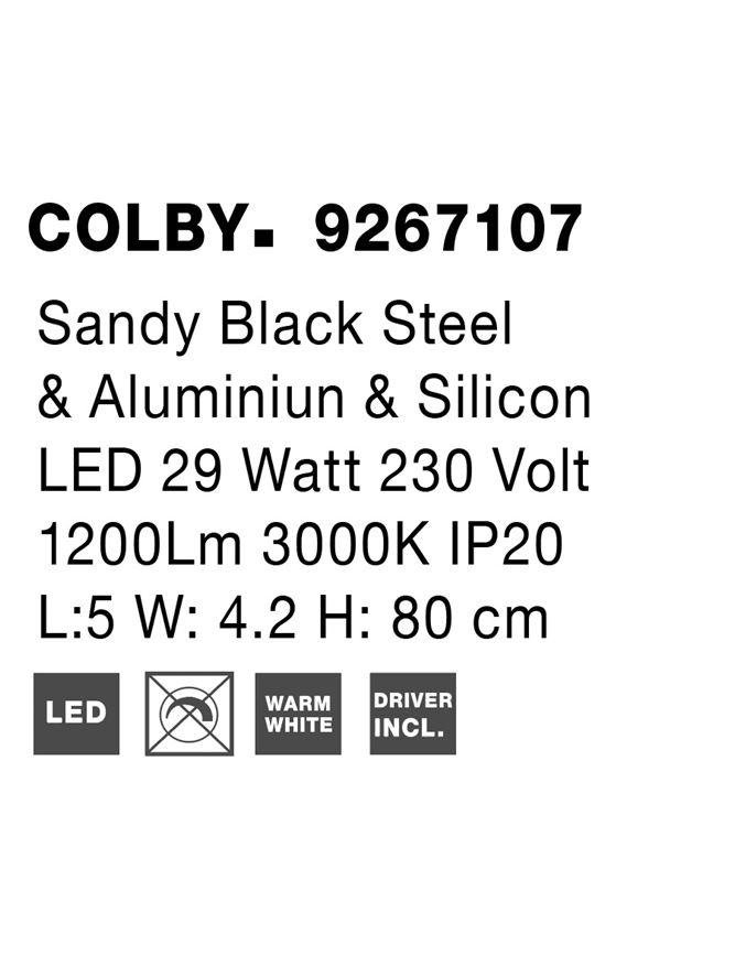 NV 9267107 Nástěnné svítidlo COLBY černý hliník a akryl LED 12W 230V 3000K IP20 - NOVA LUCE (obrázek 8)