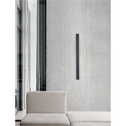 Obrázek pro produkt Nástěnné svítidlo COLBY černý hliník a akryl LED 12W 230V 3000K IP20 - NOVA LUCE