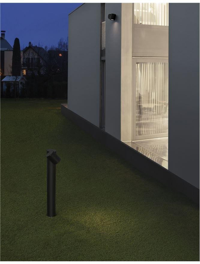 NV 9279112 Venkovní sloupkové svítidlo FOCUS černý hliník skleněný difuzor GU10 1x7W 100-240V IP54 bez žárovky - NOVA LUCE