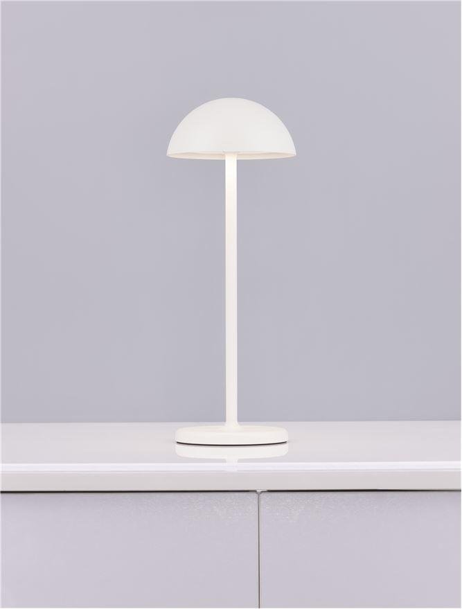 NV 9281380 Venkovní stolní lampa ROSE bílý hliník a akryl LED 1W 3000K 5V DC IP54 vypínač na těle / USB kabel - NOVA LUCE (obrázek 5)